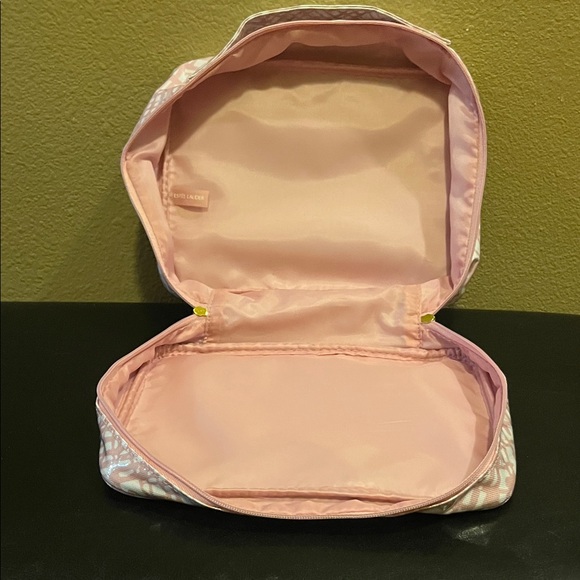 Estee Lauder Pink & White Cosmetic/Toiletry Zipped Bag, NWOT - Picture 4 of 6